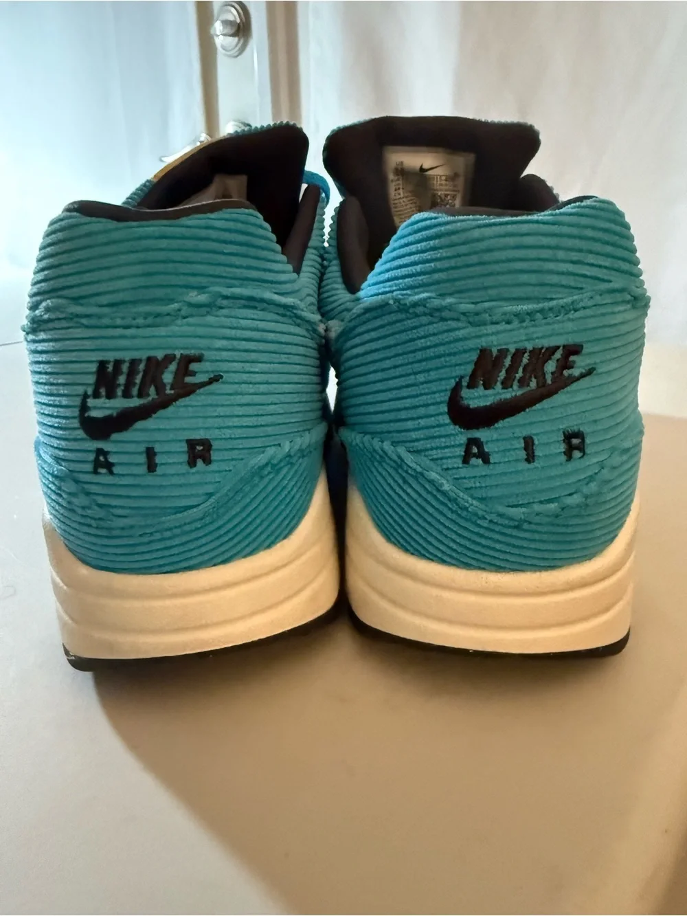 Nike Air Max Men’s Corduroy Sneaker Teal and Tan
